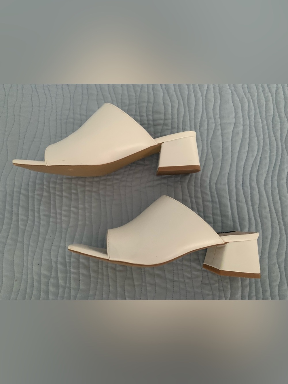 White Slide Ins by French Connection. Size 6